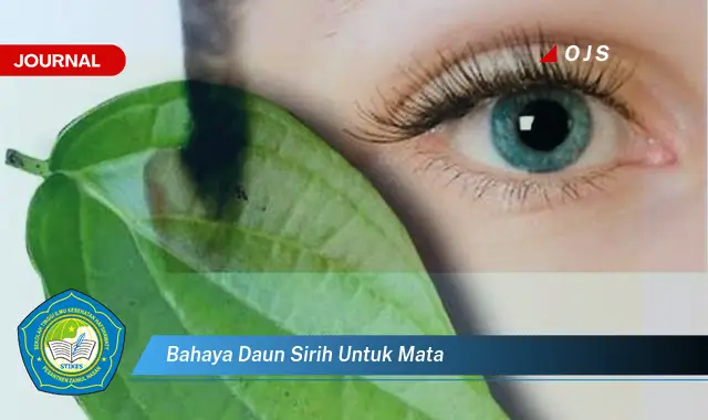 bahaya daun sirih untuk mata