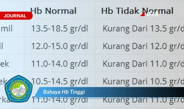 bahaya hb tinggi