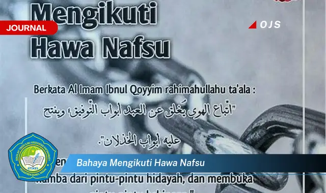 bahaya mengikuti hawa nafsu