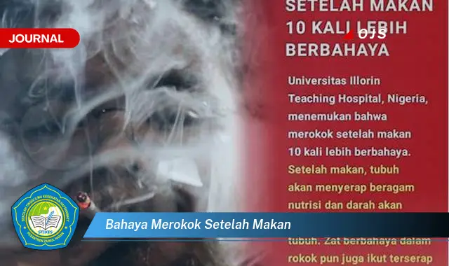 bahaya merokok setelah makan