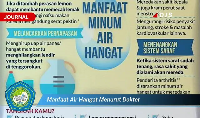 manfaat air hangat menurut dokter