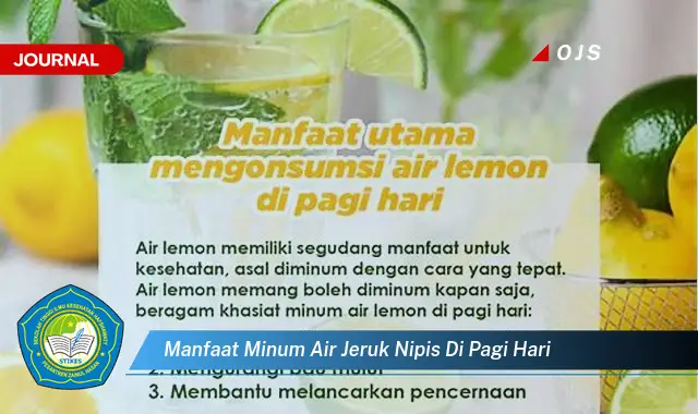 manfaat minum air jeruk nipis di pagi hari