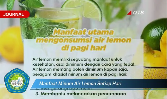 manfaat minum air lemon setiap hari