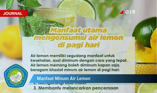 manfaat minum air lemon