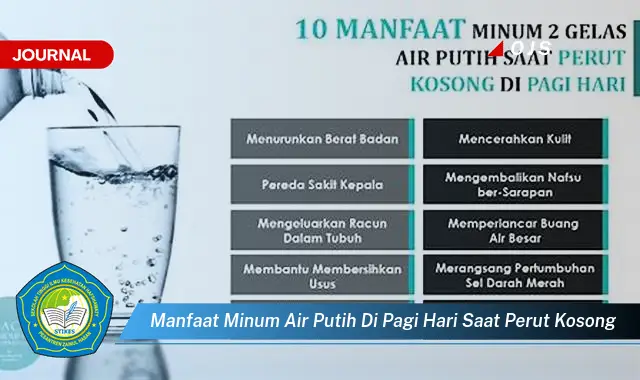 manfaat minum air putih di pagi hari saat perut kosong