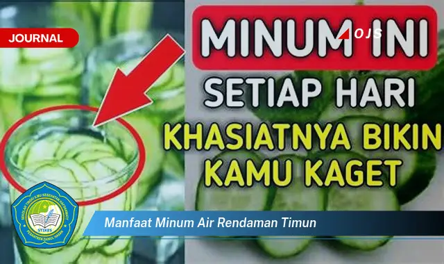 manfaat minum air rendaman timun