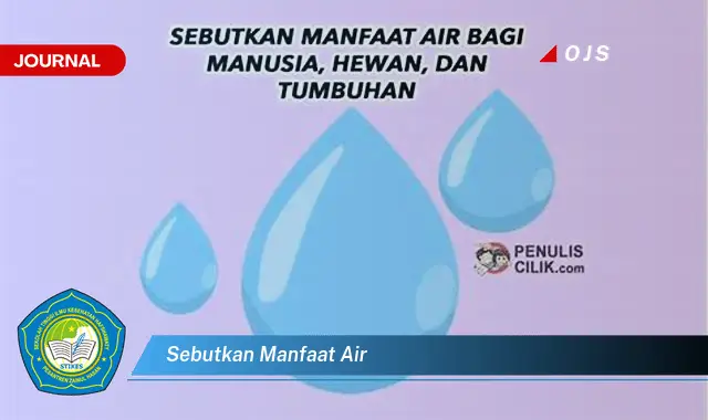 sebutkan manfaat air