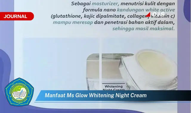 manfaat ms glow whitening night cream