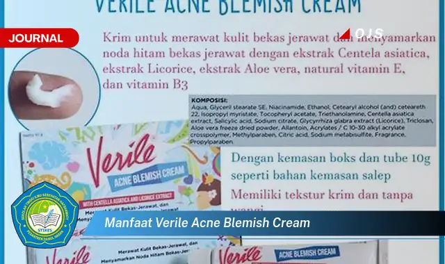 manfaat verile acne blemish cream