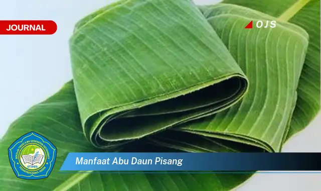 manfaat abu daun pisang