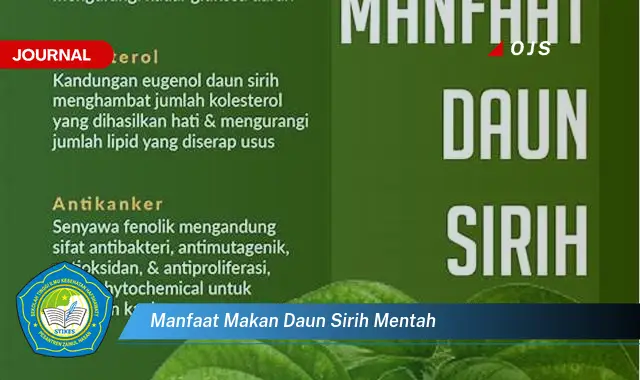 manfaat makan daun sirih mentah