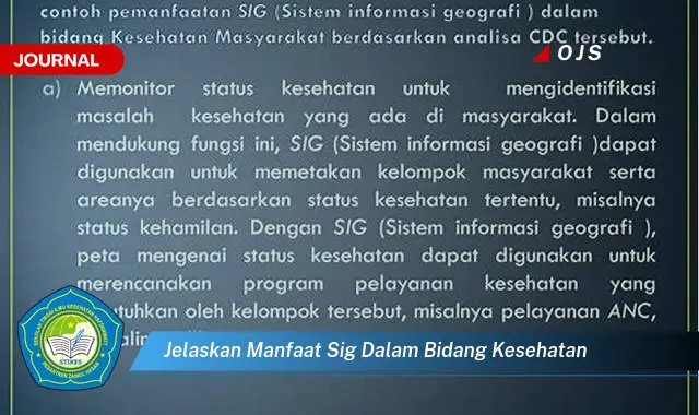 jelaskan manfaat sig dalam bidang kesehatan