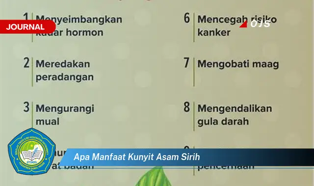 apa manfaat kunyit asam sirih apa manfaat kunyit asam sirih