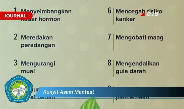 Temukan 6 Manfaat Kunyit Asam yang Jarang Diketahui - E-Journal