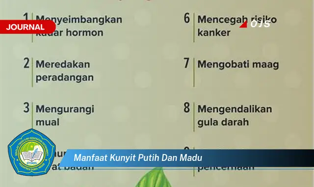 manfaat kunyit putih dan madu