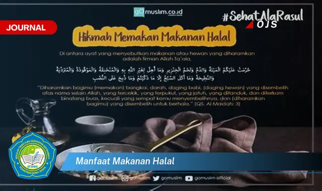 manfaat makanan halal