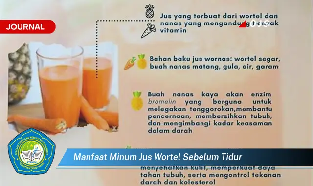 manfaat minum jus wortel sebelum tidur