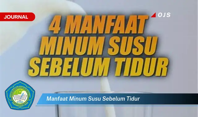 manfaat minum susu sebelum tidur