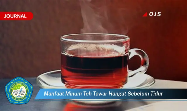 manfaat minum teh tawar hangat sebelum tidur