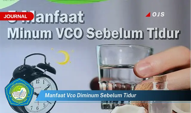 manfaat vco diminum sebelum tidur