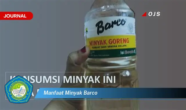 manfaat minyak barco