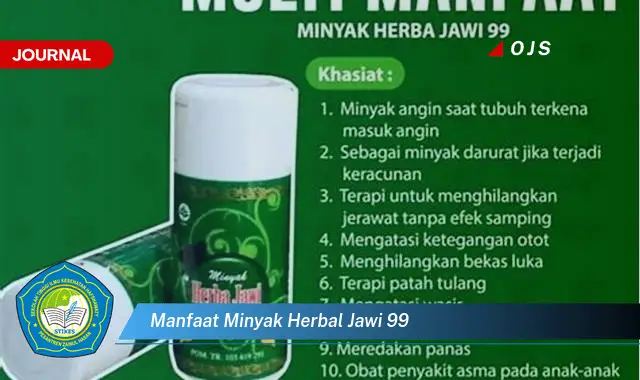 manfaat minyak herbal jawi 99 manfaat minyak herbal jawi 99