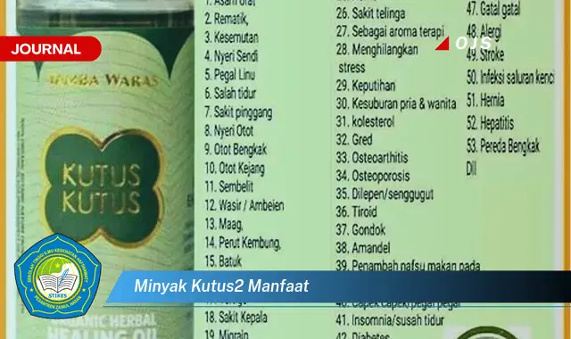 minyak kutus2 manfaat