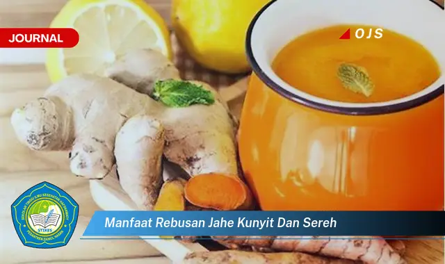 manfaat rebusan jahe kunyit dan sereh