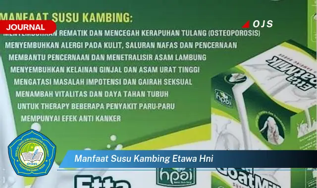 manfaat susu kambing etawa hni