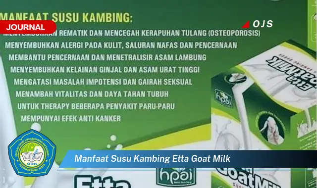 manfaat susu kambing etta goat milk