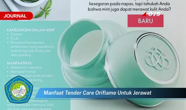 manfaat tender care oriflame untuk jerawat