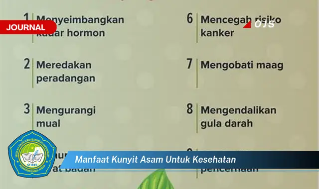 manfaat kunyit asam untuk kesehatan