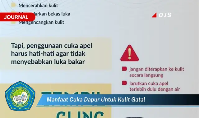 manfaat cuka dapur untuk kulit gatal