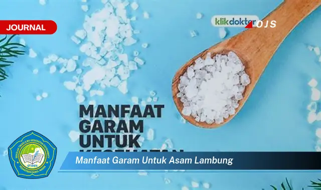 manfaat garam untuk asam lambung