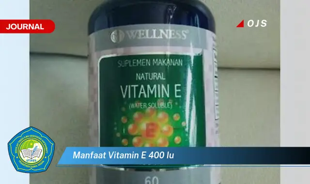 manfaat vitamin e 400 iu